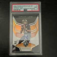 2020 Panini Chronicles DP Limited Phenoms Jordan Love #7 Orange /20 RC AU PSA 9