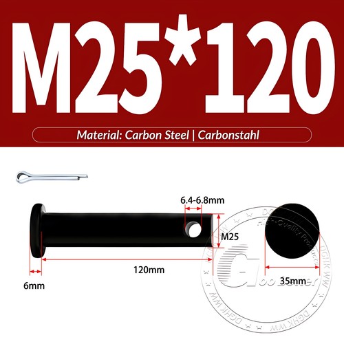 Pasador de horquilla negro pasador de bisagra pasador de retención pasador de aparejo métrico de acero al carbono M4-M30 - Imagen 183 de 201