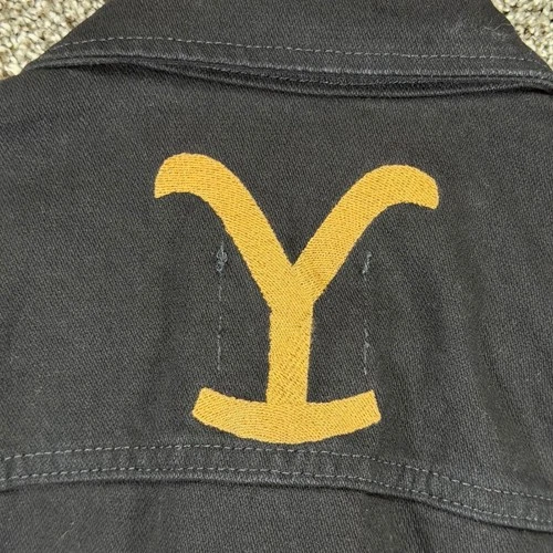 WRANGLER x YELLOWSTONE Denim Trucker Jacket Mens M Black Western Cowboy Rancher image 9