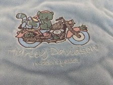 Infant Boys Harley Davidson Bunt Blanket, EC
