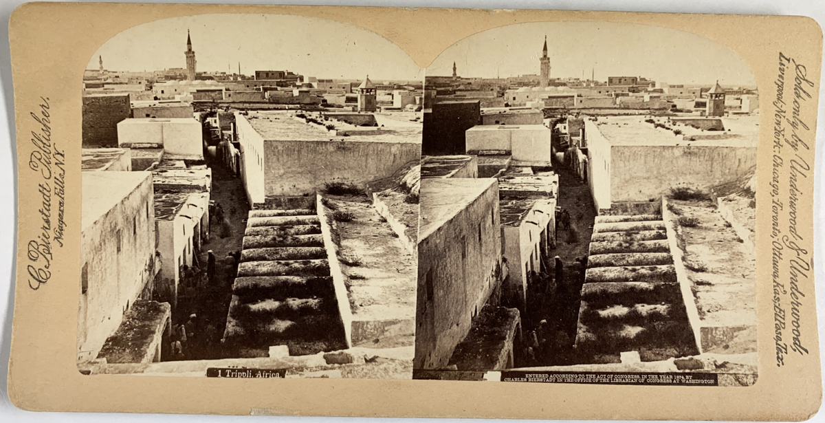 Photo Stéréo Ancienne Liban Tripoli Porte - Tirage Original Vers 1870, 10,5x18 Cm