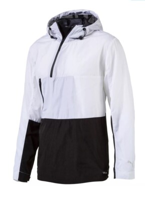 PUMA Men's Evo Tech Colorblocked Half-Zip Pullover Windbreaker
