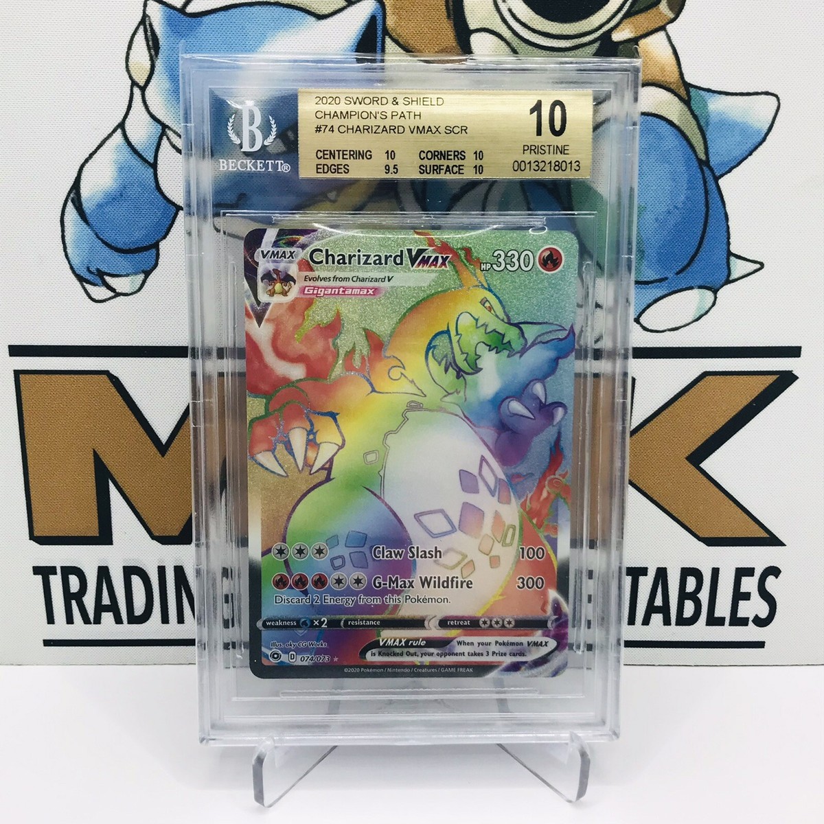 こくばバドレックスVMAX HR SA BGS10 PRISTINE Pokemon Darkness Ablaze CHARIZARD VMAX BGS 10 BGS10 PRISTINE