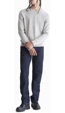 NEW Calvin Klein Men's Crewneck Monogram Logo Wool Sweater COLOR Gray 2X-LARGE