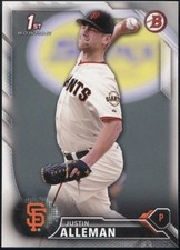 Lot of (100) Justin Alleman 2016 Bowman Draft Paper RC Rookies - SF Giants QTY