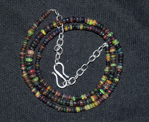 AAA+ Opale Naturale Etiope Wello Fuoco Opale Gemma Collana Di Perline - Foto 9