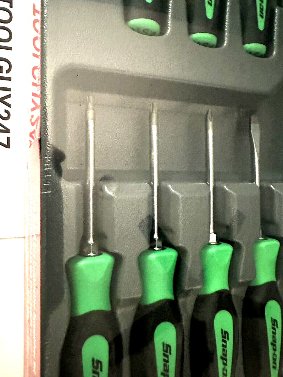 SNAP ON SGDXW120B G 12pc GREEN Soft Grip Combination Screwdriver