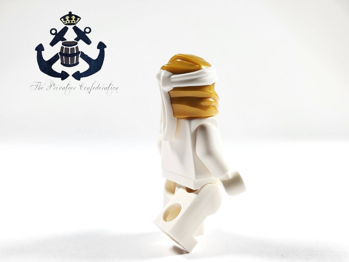 LEGO NINJAGO Minifigure Pearl Gold & White Headband Wrap 40925pb13