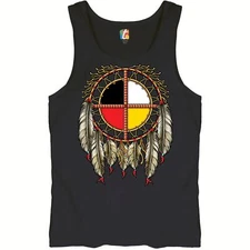 The Medicine Wheel Dreamcatcher Tank Top Native American Symbol Men's Top