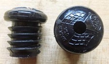 New old stock Hunt Wilde bicycle handlebar END CAPS Black plugs 10 speed bikes