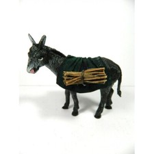 FADEDA Asino con coperta/altezza: 82cm/dipinta a mano/statuette fedeli ai dettagli, decorazione da tavolo di Natale accessori presepe