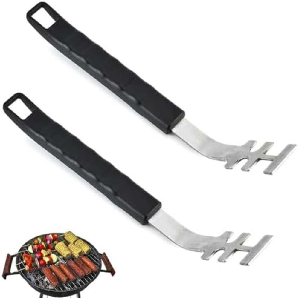 Sollevatore di Griglie per Barbecue, 2 Pezzi Sollevatore per griglia con Testa i