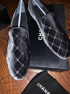 chanel velvet loafers