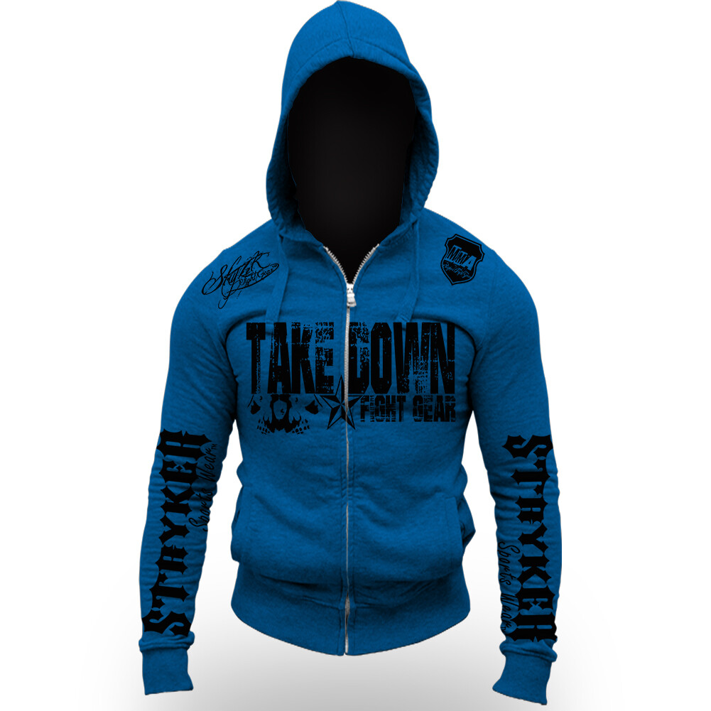 Takedown Fight Gear Skulls bjj Zip Up Hoodie Jumper UFC MMA W