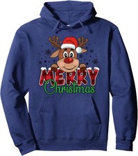 Merry Christmas Reindeer Family Matching Reindeer Unisex Hooded Sweatshirt