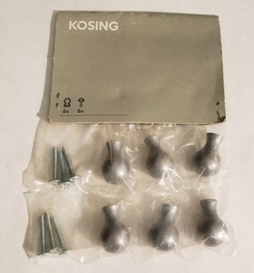 NWT Ikea KOSING Silver Cabinet Drawer Pulls Knobs ...