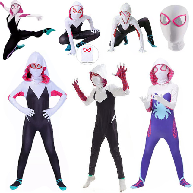 Niñas Fantasma Araña Stacy Gwen Juegos con disfraces Halloween Disfraz Body Disfraz Elegante