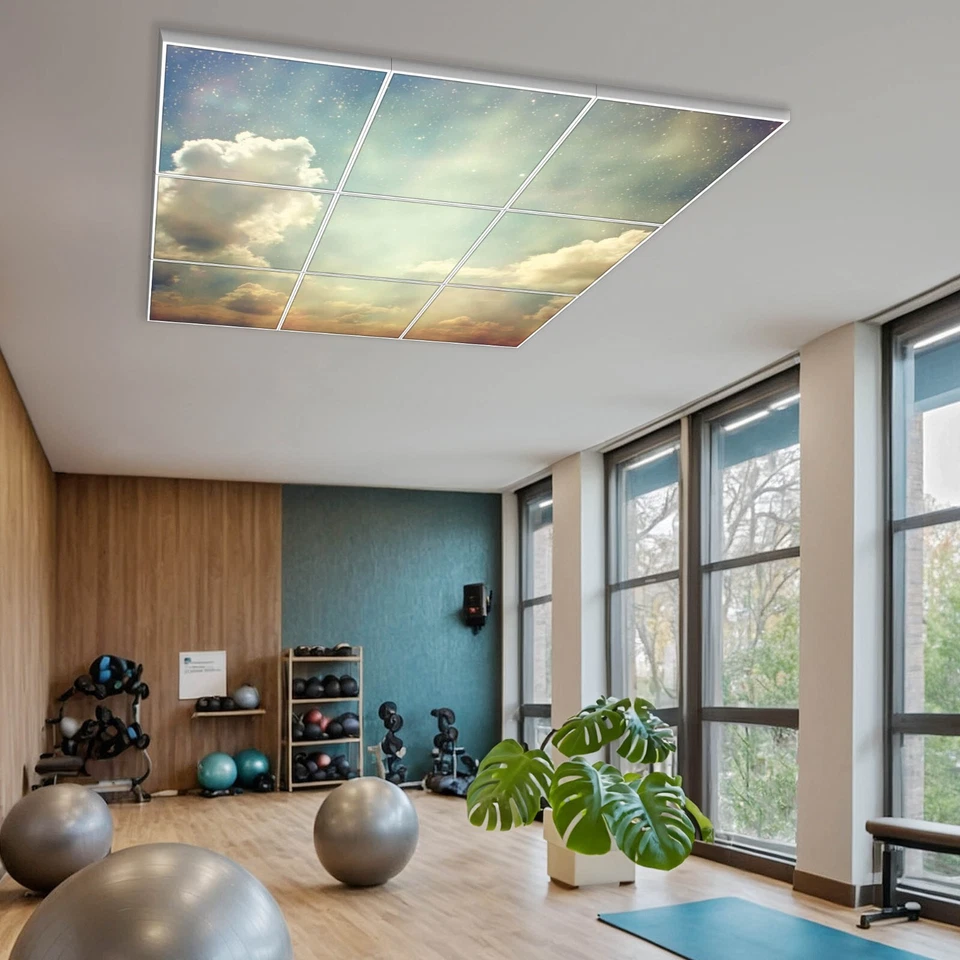 banjado Deckenlampe beleuchtet LED Smart Home Panel Lichtbild Vintage Himmel - Bild 2 von 2