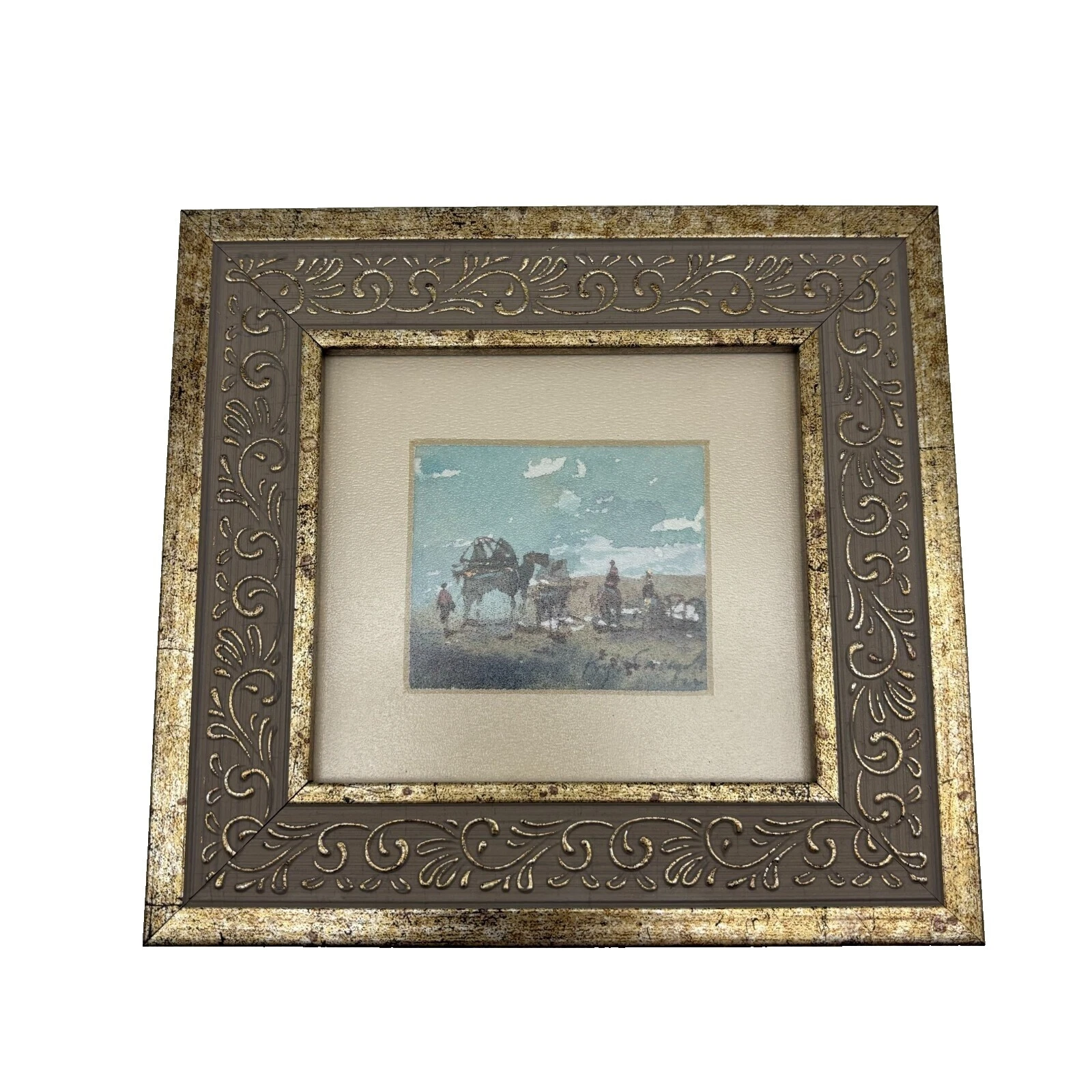 Pinturas artísticas en miniatura de historia de papel