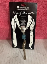 Howards Jewelry Scarf Ring Accent Pendant Copper Rust Black Silver Gold. DWK59