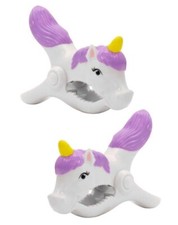 O2COOL Unicorn Boca Beach Towel Clips Holders Pool Summer Fun Set of 2