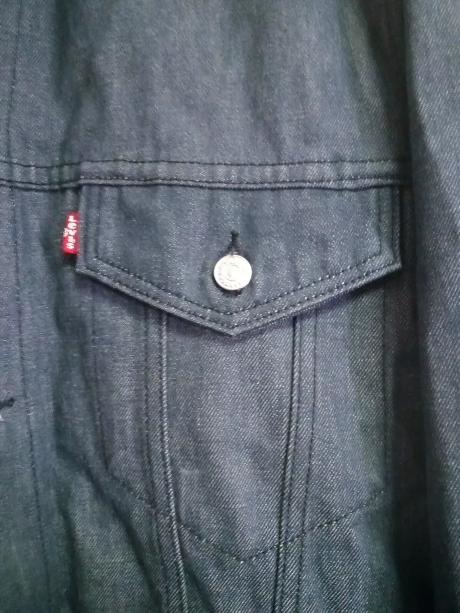 Levis 70797 Blue Denim Stiff Trucker Red Tab Classic Jean Jacket