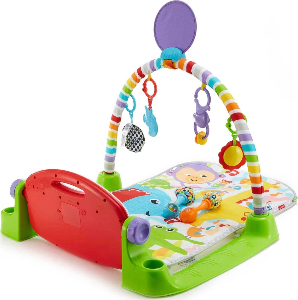 Fisher-Price Alfombra de Juego Bebé Deluxe Kick & Play Piano Gimnasio, Verde Musical Aprendizaje T Foto 4 de 4