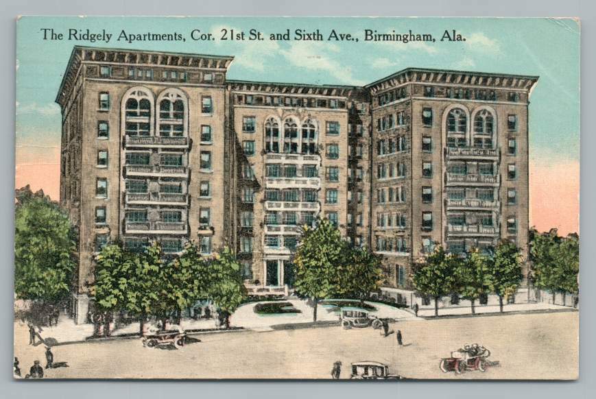 Ridgely Apartments BIRMINGHAM Alabama 21st Street & 6th Ave~Antique PC ...