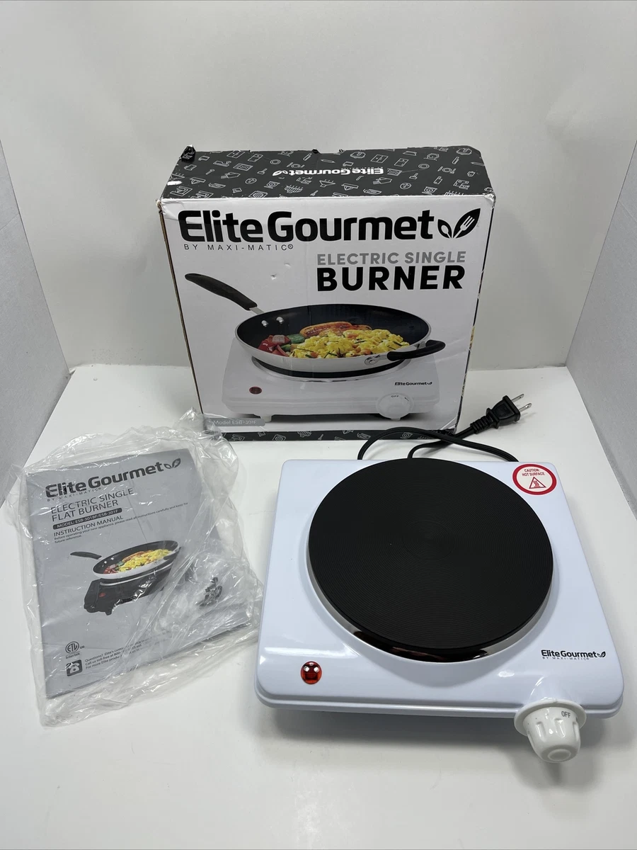 Elite Gourmet ESB-301F Countertop Single Flat Burner, Electric Hot Burner |  eBay