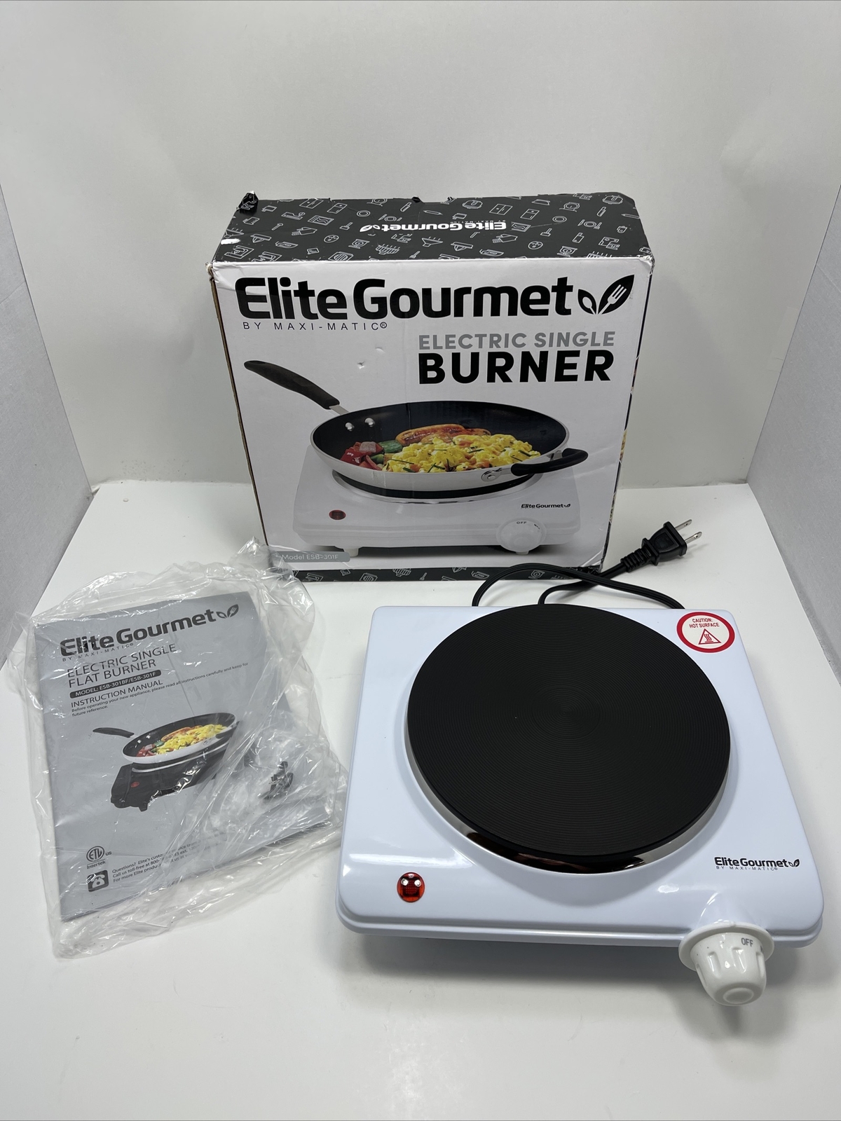 Elite Gourmet ESB-301F Countertop Single Flat Burner, Electric Hot Burner |  eBay
