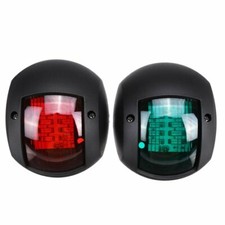 LED Navigation Light Port & Starboard Red & Green Light 12V Boat / Yacht BLACK