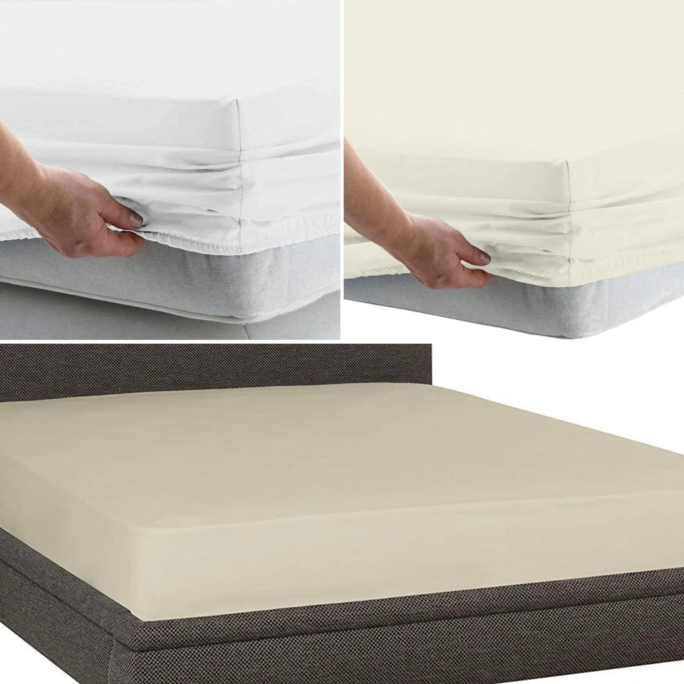 LONDON DREAM 600 Thread Count Fitted Sheet 30cm Deep, Hotel Quality 100% Cotton Bottom Sheets