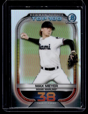 2021 Bowman Scouts Top 100 Max Meyer Miami Marlins #BTP-38