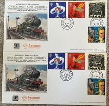 GWR 600 King George V Large Dawn First Day Cover Set Of 2 TPO Up/Down