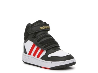 Toddler Adidas Baby Hoops 3.0 Mid Basketball Shoe Cloud White-vivid Red-core