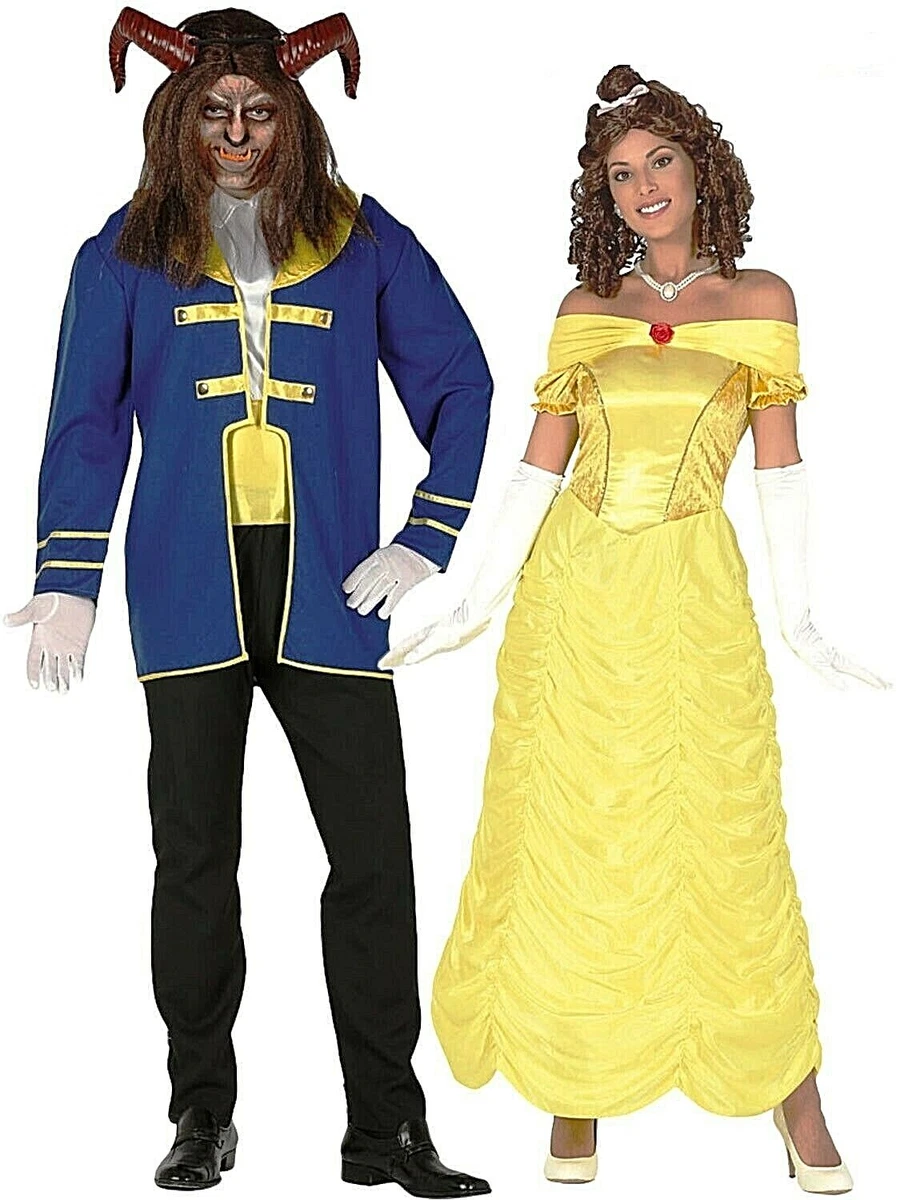 CARNEVALE HALLOWEEN VESTITO LA BELLA E LA BESTIA BEAUTY AND THE BEAST  ADULTO