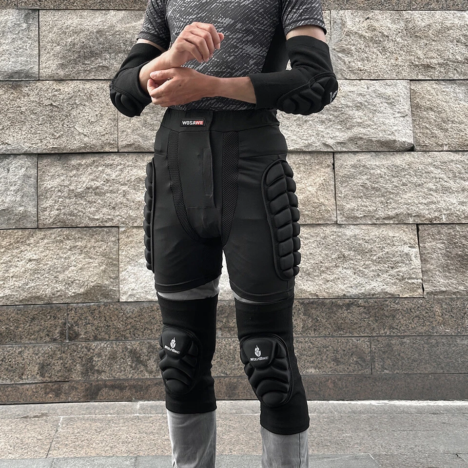 Pantalones Cortos de Protección de Cadera para Ciclismo WOSAWE Rodilleras MTB Bicicleta Pantalones Acolchados Adultos Foto 4 de 4