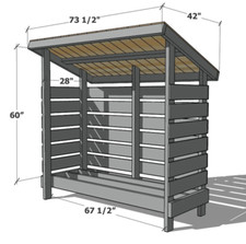 DIY Small Firewood Shed Plan - Step-by-Step Build Guide Beginer level - ft/in