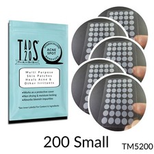  200 TADS20 PLANT BASED Acne Dot Pimple Patches, Cystic Acne Patch SMALL Size 