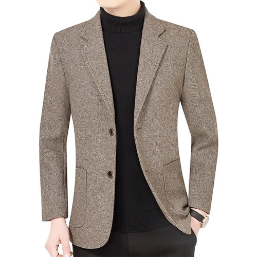 Men Work Blazer Jacket Business Formal Casual Button Slim Fit Suit Coat Tops - Picture 2 of 26