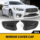 Real Carbon Fiber M3 Style Side Mirror Cover Cap FOR 2014~2018 INFINITI Q50 PAIR