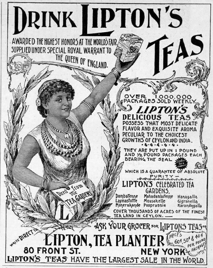 Lipton品 LIPTON TEA 1895 ADVERTISEMENT, LIPTON TEA PLANTER, TEAS | eBay