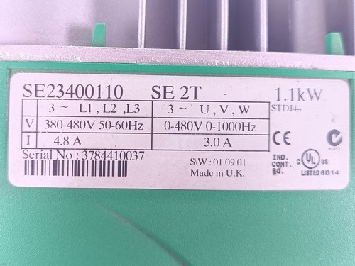 Control Techniques Commander SE SE23400110 SE 2T 1,1 kW TESTED & TOP ZUSTAND - Picture 5 of 5