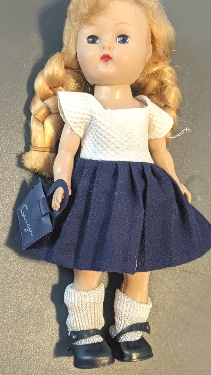 SAOLA Vintage Zenzero (NO) SOLO abito bambola abito calzini scarpe borsa taglia anni '50 etichettati