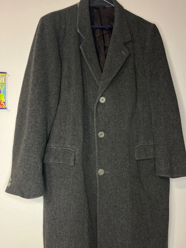 Abrigo largo gris vintage Stanley Blacker 42 largo 100 % lana pura Foto 3 de 4