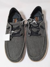 Skechers Men's Relaxed Memory Foam Slip-On Shoes, Black  Charcoal 58884