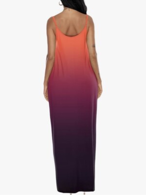orange and purple ombre dress Sunset Ombre Silk Sheath Dress SILKROSE