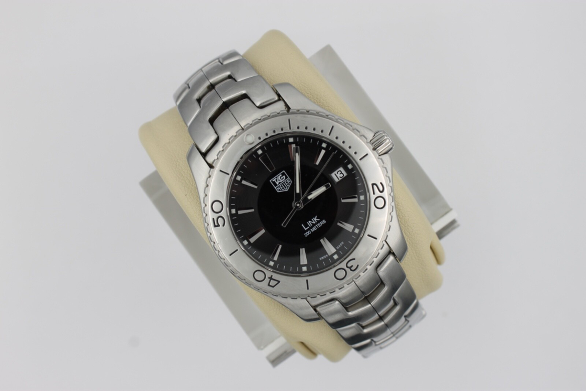 タグホイヤー TAG HEUER WJ1110-0 リンク デイトクォーツ TUG HEUER タグホイヤー リンク WJ1110-0 クォーツ 黒文字盤の
