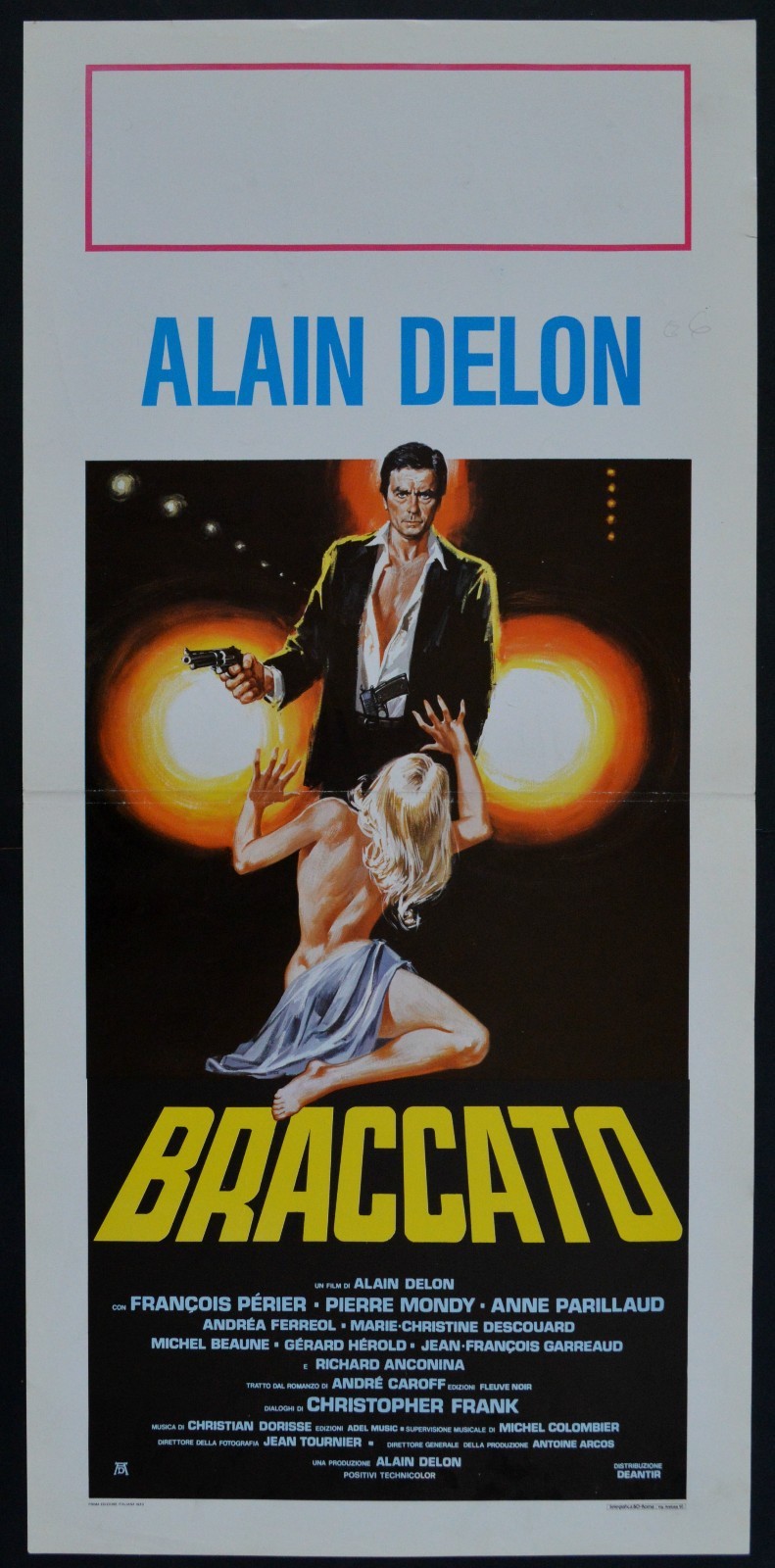 Locandina originale film Braccato (1983) - Regia di Alain Delon