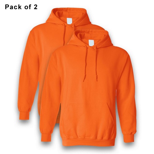 Hi Vis Hoodie Air Cooling Flow Safety Orang Gildan Soft Fleece Pack 2 Sweatshirt